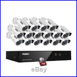 TMEZON 4CH 8CH 16CH 1080N HDMI DVR 1MP CCTV IR Camera Security System 1TB HDD