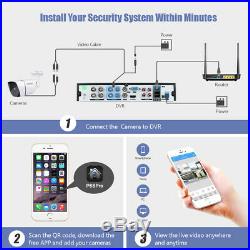 TMEZON 8MP CCTV Camera 8CH 4K H. 265 HD DVR In/Outdoor IR Night Security System