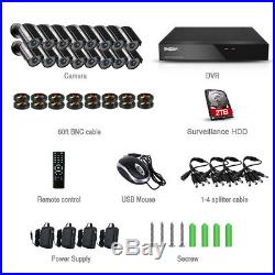 TMEZON CCTV Security Camera HDMI 8CH 16CH DVR Video Home Outdoor System 1TB Lot
