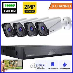 TOGUARD 1080P 8CH DVR Home Security Camera System CCTV Wired AHD Outdoor 3TB HDD