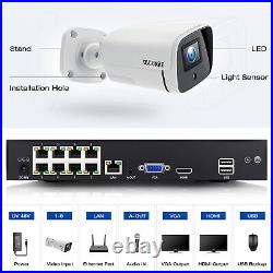 TOGUARD 5MP PoE Home Security Camera System 8CH NVR CCTV Surveillance Camera 3TB