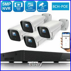 TOGUARD 5MP PoE Home Security IP Camera System 8CH NVR Outdoor IR Night Vision