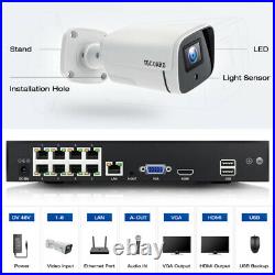 TOGUARD 5MP PoE Home Security IP Camera System 8CH NVR Outdoor IR Night Vision