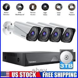 TOGUARD 8CH 1080P Security Camera System Home Outdoor CCTV Surveillance Cam 3TB