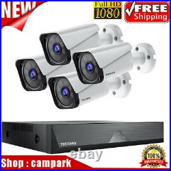 TOGUARD 8CH DVR Home Security Camera System Wired CCTV 1080P Surveillance Camera