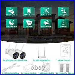 TOGUARD Wireless CCTV Battery Security Camera System Outdoor Wifi 2 Way Audio