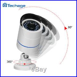 Techage 4CH 48V 1080P NVR 2.0MP POE IP Camera CCTV Home Outdoor Security System