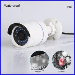 Techage 4CH 48V 1080P NVR 2.0MP POE IP Camera CCTV Home Outdoor Security System