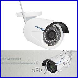 Techage 4CH Wireless 1080P NVR 2.0MP HD Camera Home Security CCTV System+1TB HDD