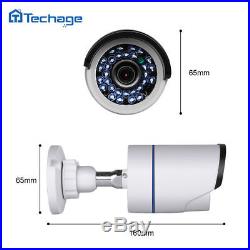 Techage 8CH 48V 1080P POE NVR 2.0MP IP Home Security Camera CCTV System+2TB HDD