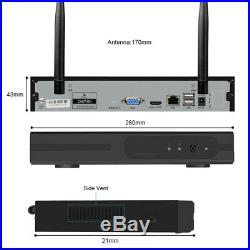 Techage 8CH Wireless NVR 2.0MP 1080P Wifi IP Camera CCTV Security System+2TB HDD