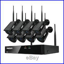 Tmezon Wireless Security Camera System 1080P 8CH WIFI NVR Outdoor Night CCTV Kit