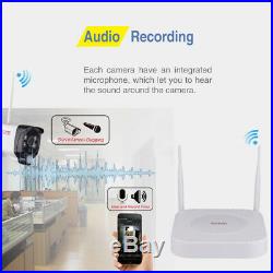 Tonton 8CH NVR 1080P Wireless Security Camera CCTV System with Audio Record PIR