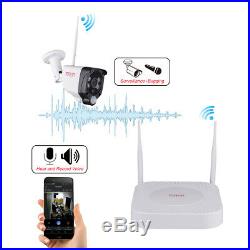 Tonton 8CH NVR 1080P Wireless Security Camera CCTV System with Audio Record PIR
