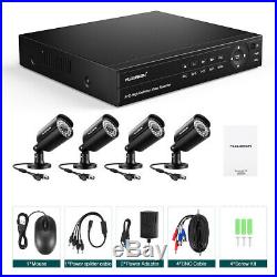 True HD 1080P 6-In-1 Video DVR Recorder Security Camera System CCTV Night Vision