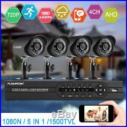 US 4CH 1080P CCTV DVR Home Outdoor Security IP Camera System IR Night Vision Kit