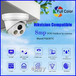 Vikylin Hikvision Compatible CCTV 4K 8MP ColorVu IP Camera Full Color Mic Lot