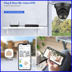 Vikylin Hikvision Compatible CCTV 4K 8MP ColorVu IP Camera Full Color Mic Lot