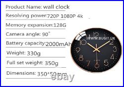 WIFI IP Wall Clock 1080 HD Camera Motion Security Nanny Cam CCTV 24 Hour