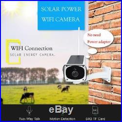 WIFI Waterproof Outdoor 1080P 2M Solar Battery Power CCTV Camera Video Recorder