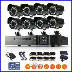 Waterproof 8CH CCTV DVR NVR 8 Outdoor Video Night Vision Security Camera System