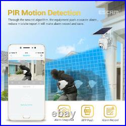 WiFi 1080P Solar PTZ IP Camera Security CCTV Waterproof Outdoor Night Vision Cam