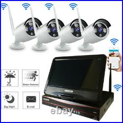 WiFi CCTV System 1080P NVR with Screen IP IR-CUT Outdoor CCTV Security Cameras