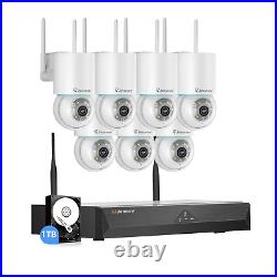 WiFi Camera Security 5MP System PTZ Outdoor Wireless Home 10CH NVR CCTV Audio