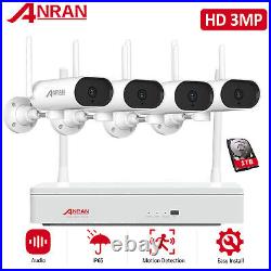 WiFi Pan Security Camera System CCTV Outdoor Wireless 3.0MP HD Home With 1TB HDD