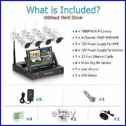 Wifi Security Camera System Outdoor With 7Monitor NVR 1080P Wireless Home Night