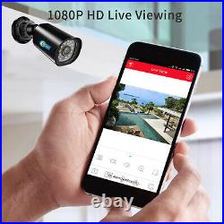 Wired 1080P 8Ch Outdoor Security Camera CCTV System HDMI DVR with 1TB Hard Drive