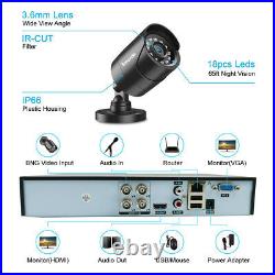 Wired 4CH 1080P AHD DVR 2MP Outdoor Security Camera System CCTV IP66 Free APP US