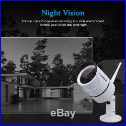 Wired/Wireless 4CH 1080P NVR Outdoor 720P WiFI IR-CUT Camera Security System US