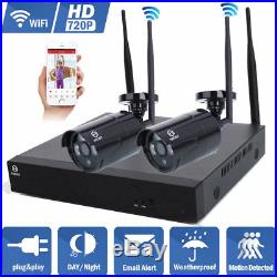 Wireless 4CH 1080P CCTV NVR IR Night Vision WIFI 1MP Camera Home Security System