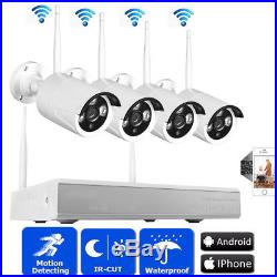 Wireless 4CH 1080P CCTV NVR Wifi Outdoor 960P P2P IR-CUT Camera Security System
