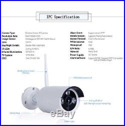 Wireless 4CH 1080P CCTV NVR Wifi Outdoor 960P P2P IR-CUT Camera Security System