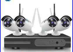Wireless 4CH 1080P NVR Outdoor 720P 1.0MP CCTV IR-CUT IP Security Camera System