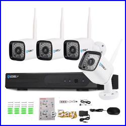 Wireless 4CH 1080P NVR WIFI HD Outdoor IR-CUT Cameras Security CCTV Video System