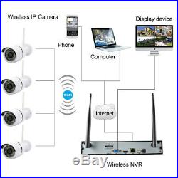 Wireless 8CH 1080P NVR IR Night Vision WIFI HD Camera Home CCTV Security System