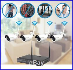 Wireless 8CH 1080P NVR IR-cut 720P IP Outdoor Home Security Camera System CCTV