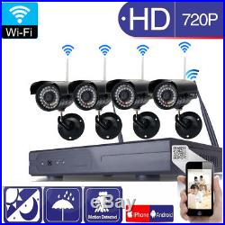 Wireless 8CH CCTV NVR Outdoor WIFI Night Vision Network Camera Security System