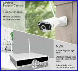 Wireless 8CH FHD 1080P NVR WiFi Camera Outdoor Home Security CCTV System Kit
