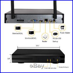 Wireless 8CH HDMI/VGA NVR Outdoor WIFI IR-CUT Camera Home CCTV Security System