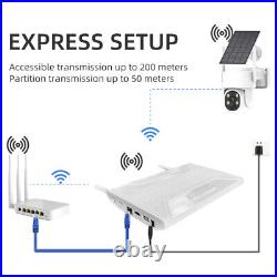 Wireless 8CH NVR CCTV System Set 4MP Wifi PTZ Security Solar Camera Night Vision
