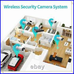 Wireless 8CH NVR Kit Security Camera System Outdoor WIFI Night Vision 2Way Audio