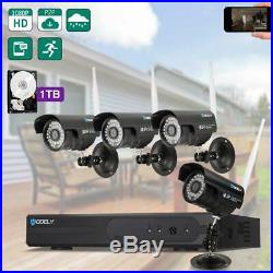 Wireless 8CH NVR WiFi IR-CUT Bullet CCTV Camera Home Security System 1TB HDD