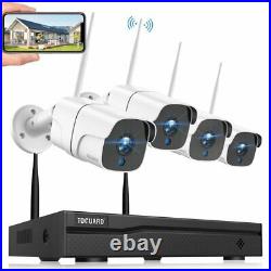 Wireless CCTV Security Camera System, IP NVR, Night Motion, Indoor Outdoor 4PC