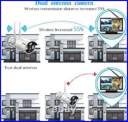 Wireless CCTV System (4x 3MP Security Cameras) (10 CH NVR) 10'' Monitor 1TB HDD