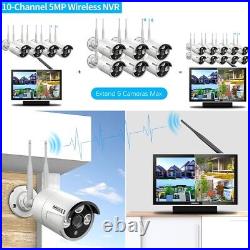Wireless CCTV System (4x 3MP Security Cameras) (10 CH NVR) 10'' Monitor 1TB HDD