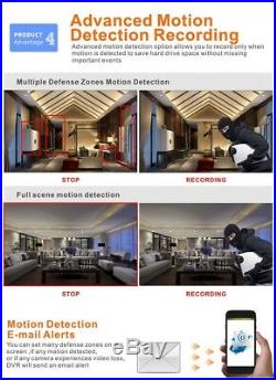 Wireless Home CCTV Security Camera System Wifi DVR Kit 4CH Outdoor Indoor Bullet
